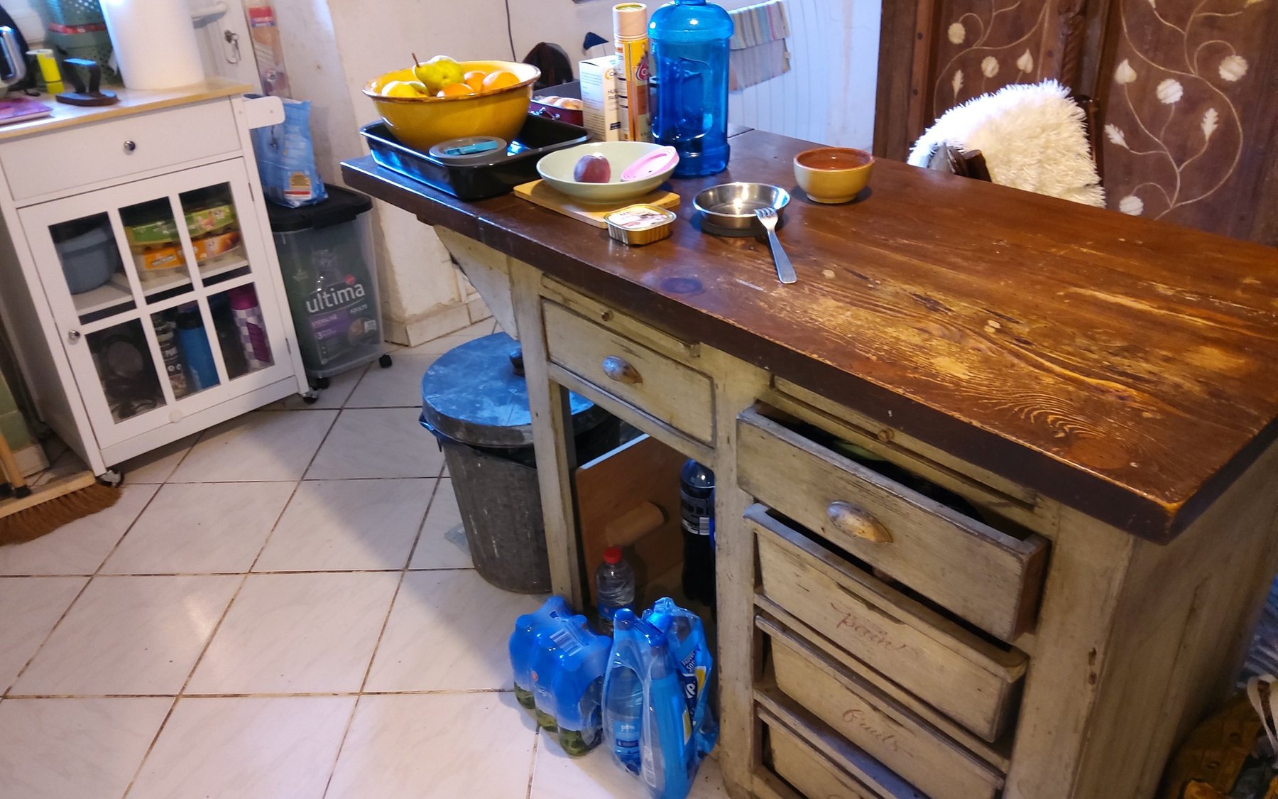 Cuisine et circulation intérieure de Villa La Treille